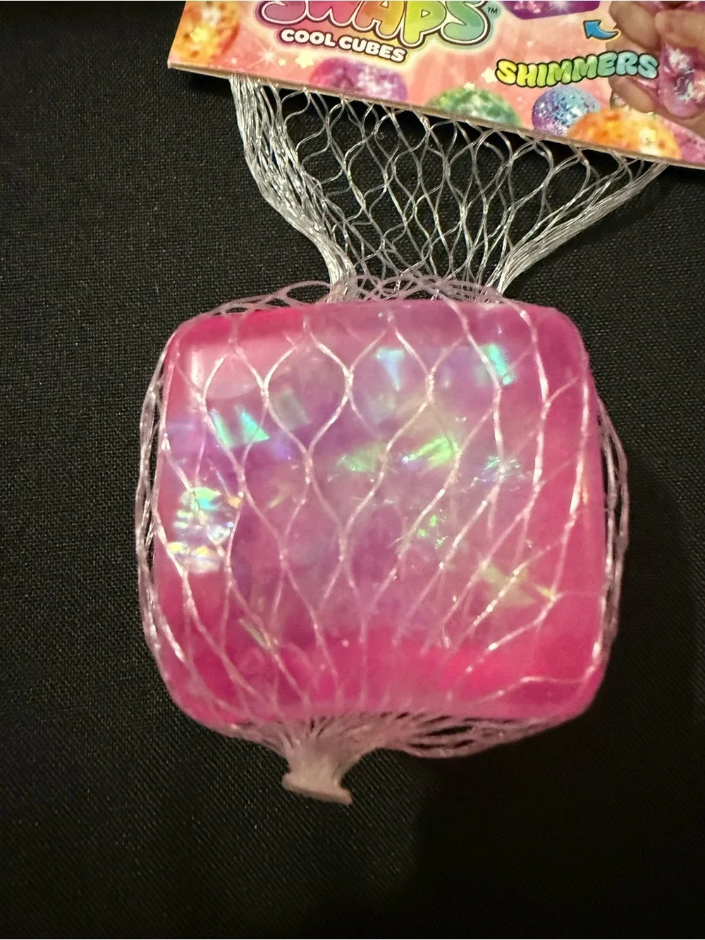 Sugar Swaps Shimmers Pink Cool Cube Sensory Fidget Toy